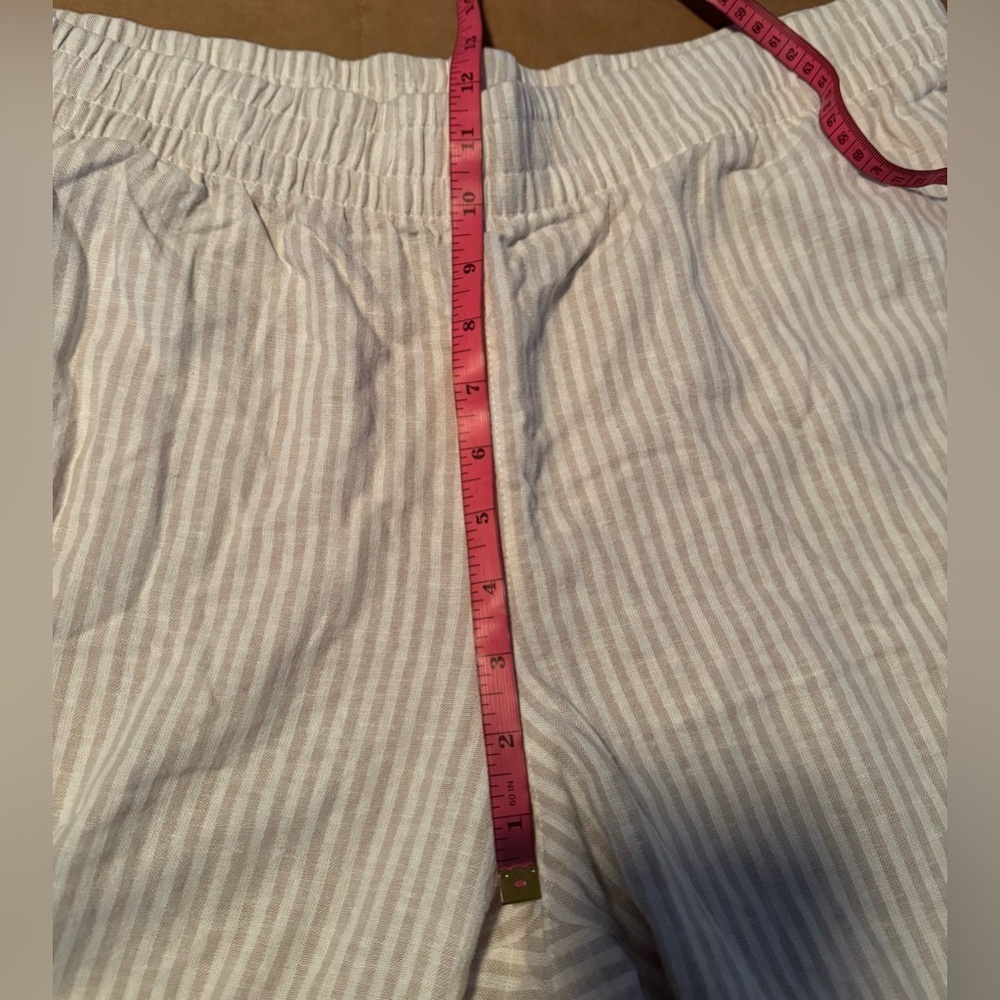 Old Navy High Rise Straight Striped Linen Blend - Picture 7 of 10